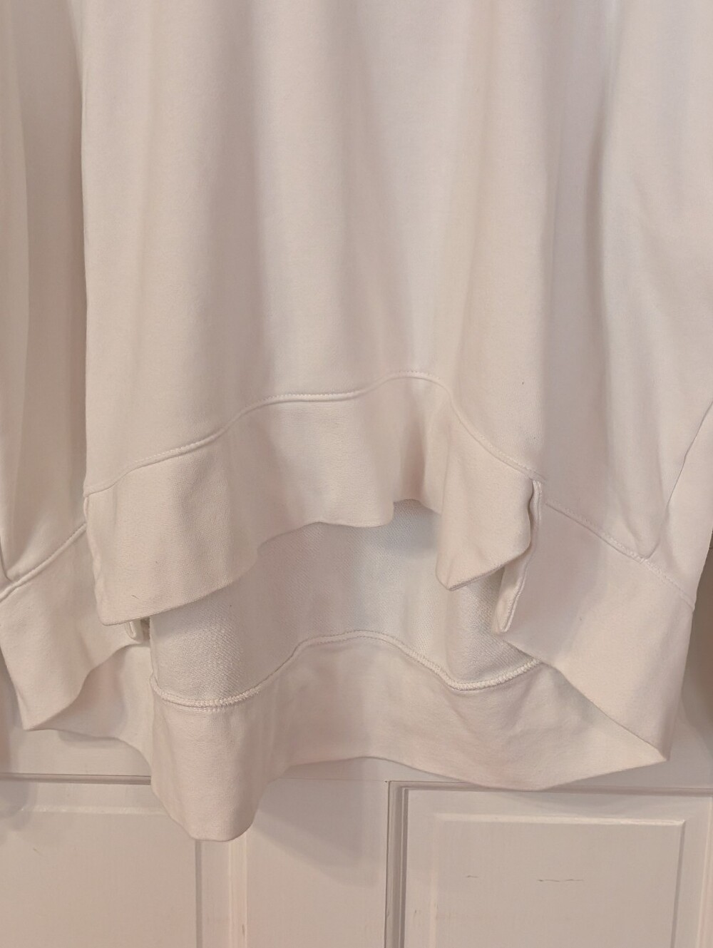 Nike Women's Essential Fleece White Cropped Hoodie High Low Hem Size XXL - Picture 3 of 8